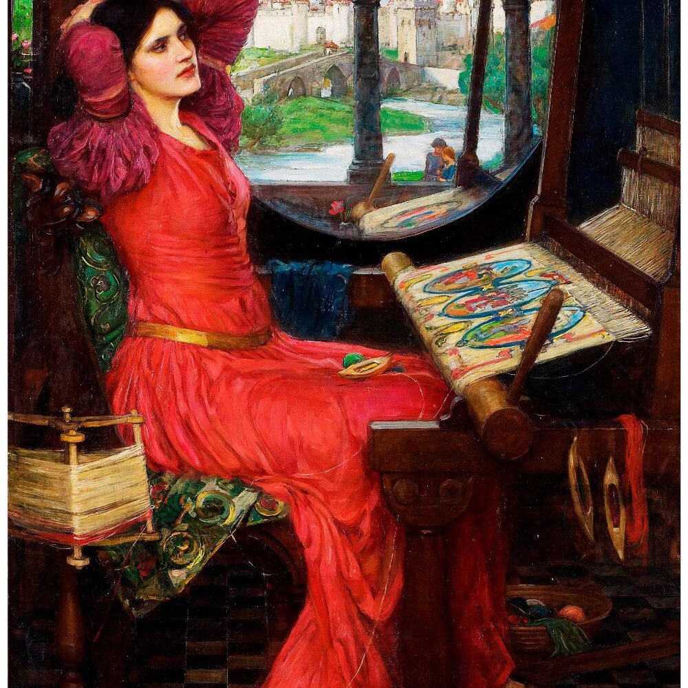 THE LADY OF SHALOTT: 8"by10" Art Print Reproduction. Beautiful Medieval Castle